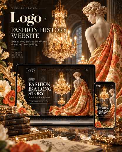 Fashion history website design page
