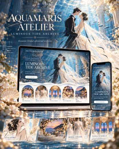 Aquamaris Atelier website design page
